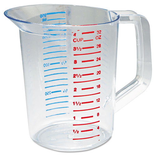 Bouncer Measuring Cup, 32 Oz, Plastic, Clear