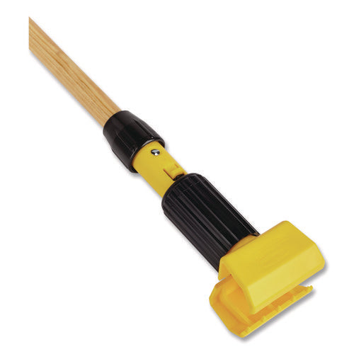 Gripper Vinyl-covered Aluminum Mop Handle, 1.13" Dia X 60", Gray/yellow