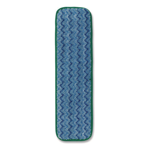 Microfiber Wet Mopping Pad, 18.5" X 5.5" X 0.5", Green, 12/carton