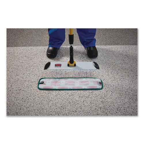 Microfiber Wet Mopping Pad, 18.5" X 5.5" X 0.5", Green, 12/carton