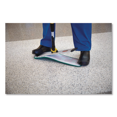 Microfiber Wet Mopping Pad, 18.5" X 5.5" X 0.5", Green, 12/carton