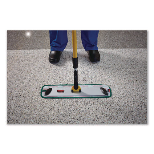 Microfiber Wet Mopping Pad, 18.5" X 5.5" X 0.5", Green, 12/carton