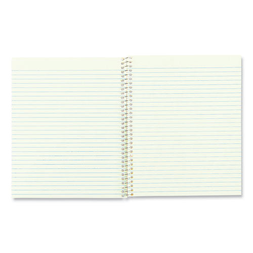 Single-subject Wirebound Notebooks, Narrow Rule, Brown Board Cover, (80) 8.25 X 6.88 Eye-ease Green Sheets