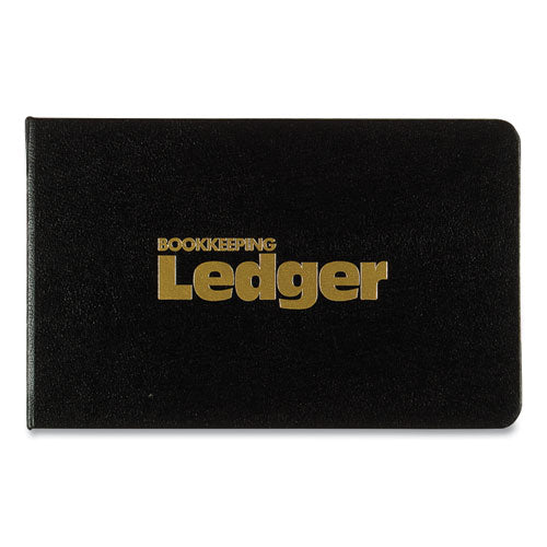 Two-ring Ledger Binder Kit With A-z Index, Black Cover, 8.5 X 5 Debit-credit-balance Sheets, 100 Sheets/book