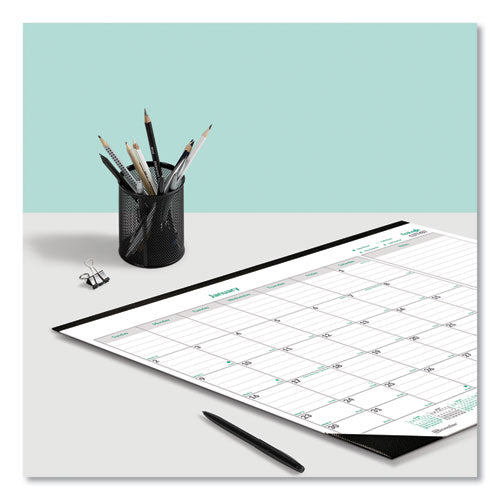 Ecologix Monthly Desk Pad Calendar, Ecologix Artwork, 22 X 17, White/green Sheets, Black Binding, 12-month (jan-dec): 2026