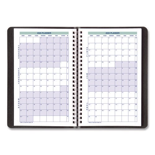 Plan And Link Weekly Planner, 8" X 5", Black Cover, 12-month (jan To Dec): 2026