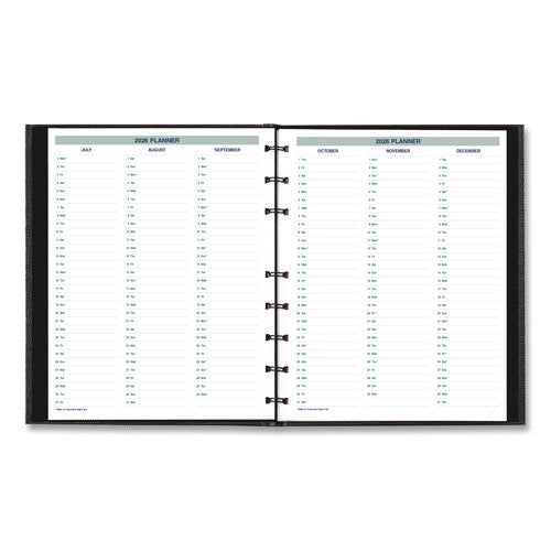 Plan And Link Weekly Appointment Planner, 11" X 9.06", Black Cover, 12-month (jan To Dec): 2026
