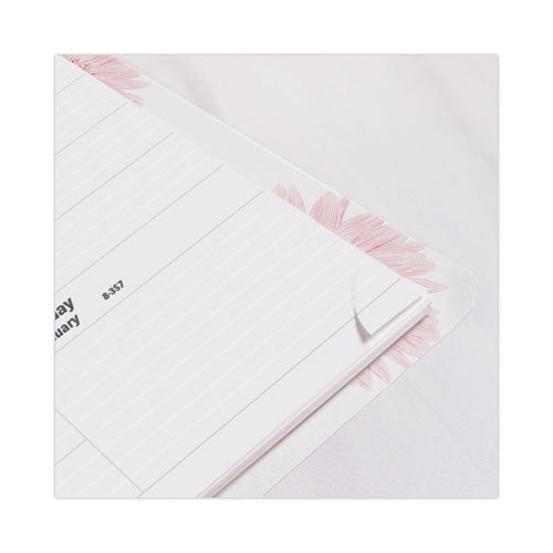 Essential Weekly Appointment Book, Columnar Format, Pink Daisy Artwork, 11 X 8.5, Multicolor Cover, 12-month (jan-dec): 2026