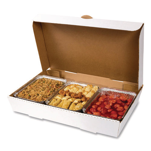 Catering Boxes, 13 X 21 X 3, White, Paper, 50/carton