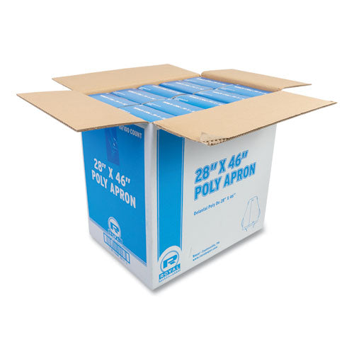 Poly Apron, 28 X 46, One Size Fits All, White, 100/pack, 10 Packs/carton