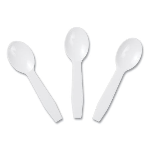 Polystyrene Taster Spoons, Plastic, 3", White, 3,000/carton