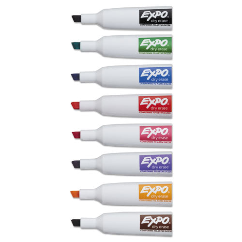 Magnetic Dry Erase Marker, Broad Chisel Tip, Assorted Colors, 8/pack