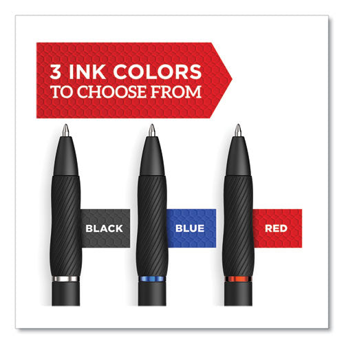 S-gel High-performance Gel Pen, Retractable, Fine 0.5 Mm, Assorted Ink Colors, Black Barrel, 4/pack