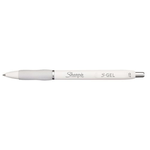 S-gel Fashion Barrel Gel Pen, Retractable, Medium 0.7 Mm, Assorted Ink Colors, White Barrel, 4/pack