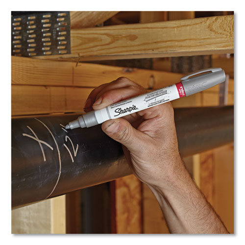 Permanent Paint Marker, Medium Bullet Tip, Assorted Metallic Colors, 2/pack