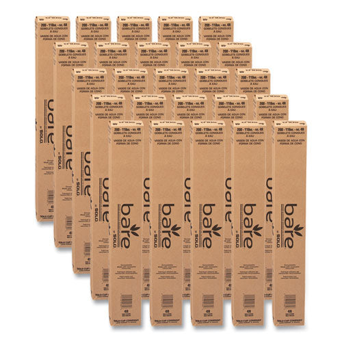 Cone Water Cups, Chipboard Box Inner Packaging, 4 Oz, Paper, White, 200/bag, 25 Bags/carton
