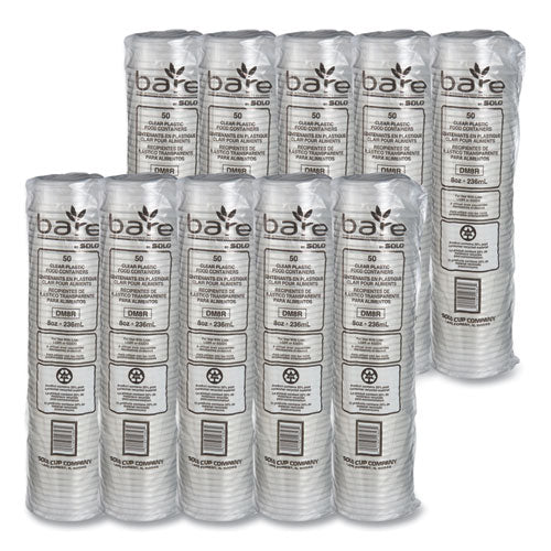 Bare Eco-forward Rpet Deli Containers, Proplanet Seal, 8 Oz, 4.6" Diameter X 1.8" H, Clear, Plastic, 500/carton