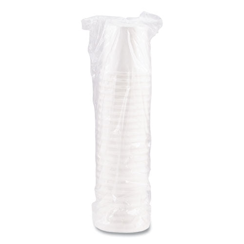 Flexstyle Double Poly Paper Containers, 16 Oz, White, Paper, 25/pack, 20 Packs/carton