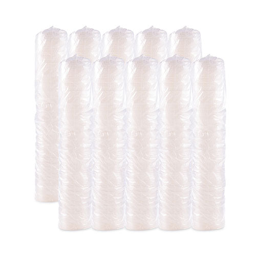 Polystyrene Plastic Flat Straw-slot Cold Cup Lids, Fits 28 Oz Cold Cups, Translucent, 960/carton