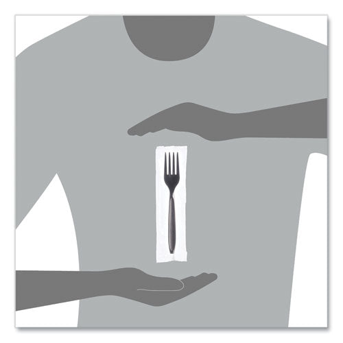 Reliance Mediumweight Cutlery, Fork, Plastic, Black, 1,000/carton