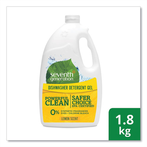 Natural Automatic Dishwasher Gel, Lemon, Jumbo 70 Oz Bottle, 6/carton
