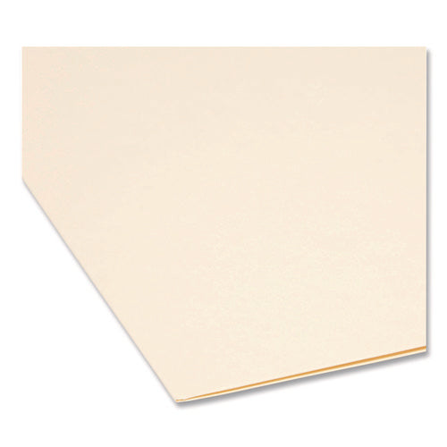 Top Tab File Folders With Inside Pocket, Straight Tabs, Letter Size, Manila, 50/box