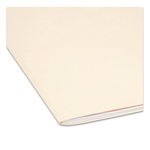 Top Tab File Folders With Inside Pocket, Straight Tabs, Letter Size, Manila, 50/box