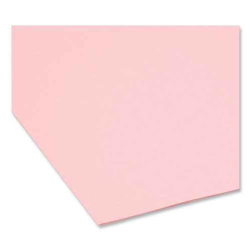 Colored File Folders, 1/3-cut Tabs: Assorted, Letter Size, 0.75" Expansion, Pink, 100/box