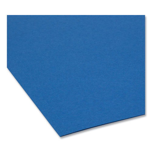 Colored File Folders, 1/3-cut Tabs: Assorted, Letter Size, 0.75" Expansion, Navy Blue, 100/box