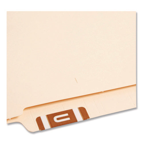 Alphaz Color-coded Second Letter Alphabetical Labels, U, 1 X 1.63, Dark Brown, 10/sheet, 10 Sheets/pack