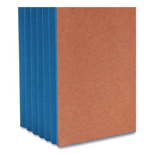 Redrope Drop-front End Tab File Pockets, Fully Lined 6.5" High Gussets, 5.25" Expansion, Legal Size, Redrope/blue, 10/box