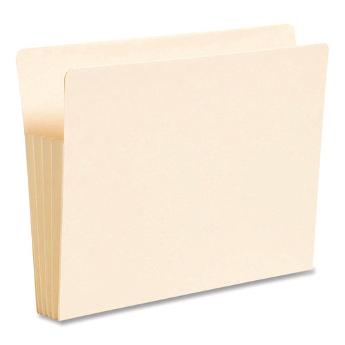 Manila End Tab Tuff Pockets, 3.5" Expansion, Letter Size, Manila, 10/box