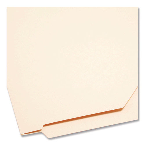 End Tab Jackets With Reinforced Tabs, Straight Tab, Legal Size, 11-pt Manila, 100/box