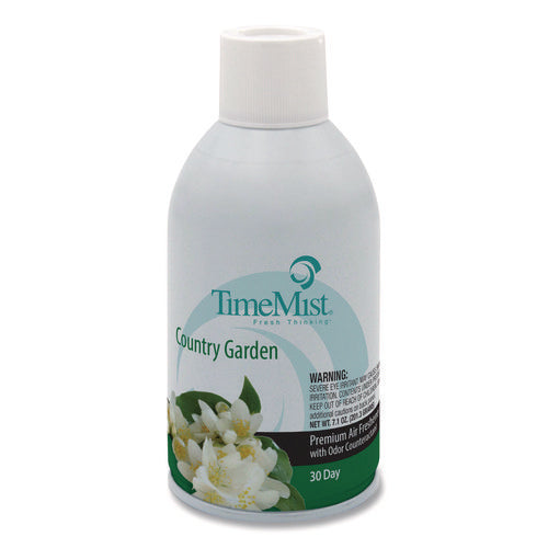 Premium Metered Air Freshener Refill, Country Garden, 7.1 Oz Aerosol Spray, 12/carton