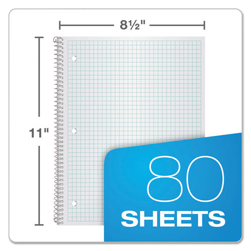 Earthwise By Oxford Recycled 1-subject Notebook, Quad Rule (4 Sq/in), Randomly Assorted Cover Color, (80) 11 X 8.5 Sheets