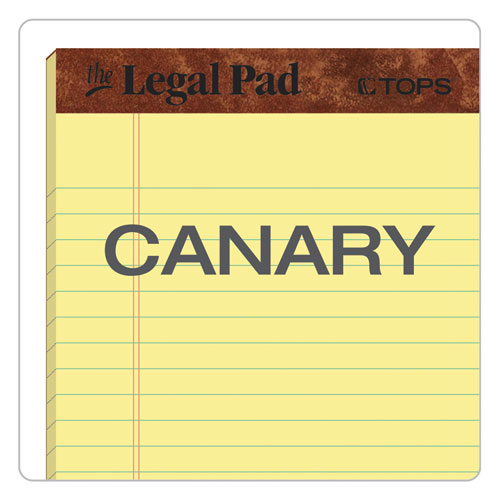 "the Legal Pad" Ruled Perforated Pads, Narrow Rule, (50) Canary-yellow 5 X 8 Sheets, Dozen