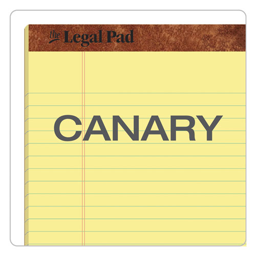 "the Legal Pad" Ruled Perforated Pads, Wide/legal Rule, (50) Canary Yellow 8.5 X 11.75 Sheets, Dozen