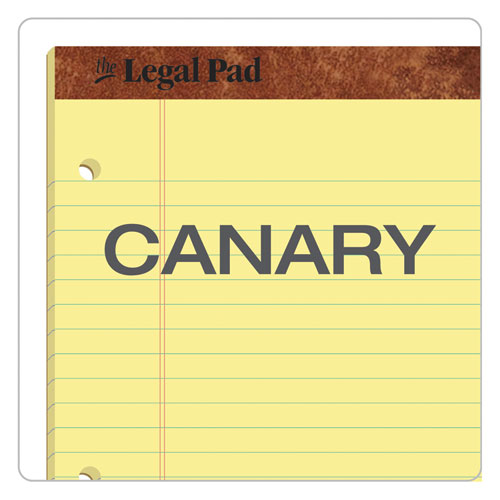 "the Legal Pad" Ruled Perforated Pads, Wide/legal Rule, (50) Canary-yellow 8.5 X 11.75 Sheets, Dozen