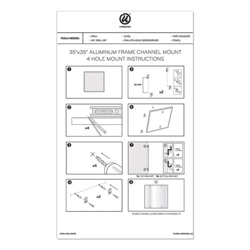 Pinit Magnetic Dry Erase Calendar, Monthly Planning/scheduling, 36 X 36 (actual Size: 35 X 35), White Surface, Aluminum Frame