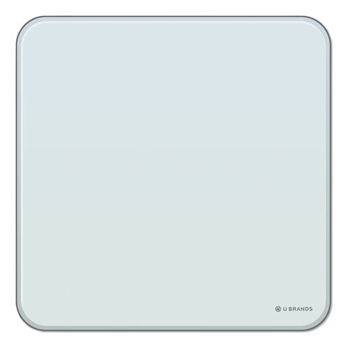 Cubicle Glass Dry Erase Board, 12" X 12", White Surface