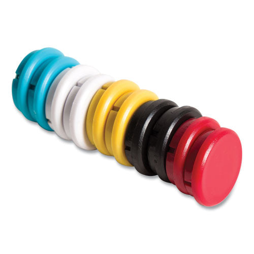 Board Magnets, Circles, 0.75" Diameter, Assorted Colors, 10/pack