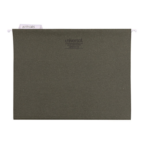 Hanging File Folders, Letter Size, 1/5-cut, Standard Green, 25/box