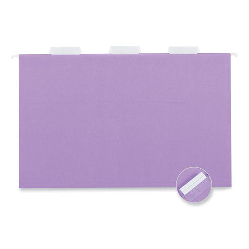 Deluxe Bright Color Hanging File Folders, Legal Size, 1/5-cut Tabs, Assorted Colors, 25/box