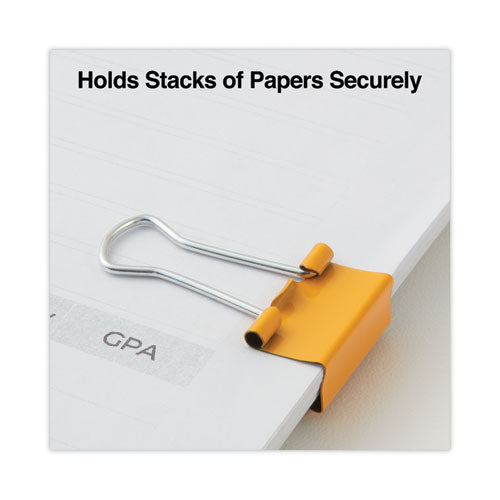 Binder Clips With Storage Tub, Small, Assorted Colors, 40/pack