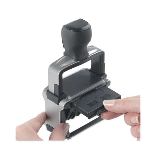 Professional Self-inking Numberer, Six Bands/digits, Type Size: 1 1/2, Black
