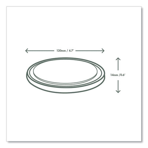 Round Deli Pot Lids, Compostable, For 8 Oz To 32 Oz Deli Containers, Clear, Plastic, 500/carton