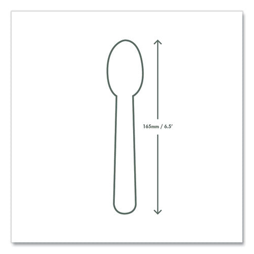 White Cpla Cutlery, General Purpose Spoon, Plastic, 1,000/carton