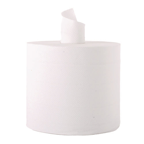 Center-flow Perforated Paper Towel Roll, 7.3 X 15, White, 6 Rolls/carton