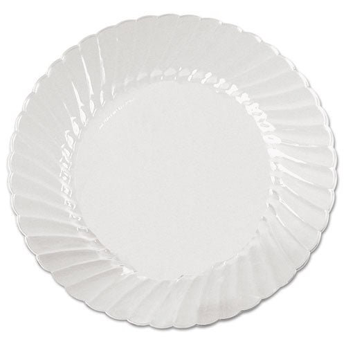 Classicware Plates, Plastic, 9" Dia, Clear, 10/bag, 18 Bags/carton