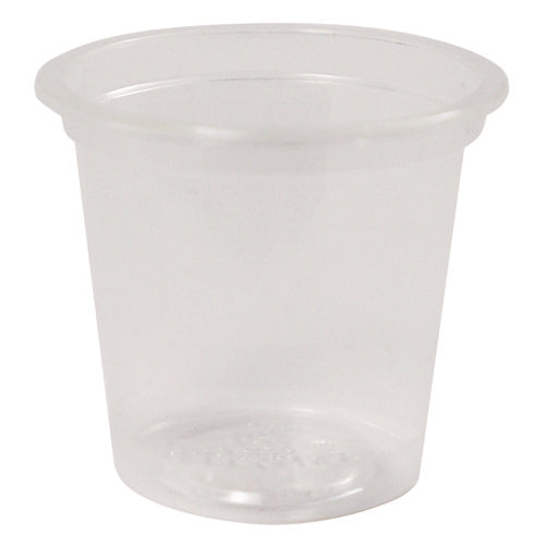 Pla Clear Cold Cups, 1 Oz, Plastic, Clear, 3,000/carton